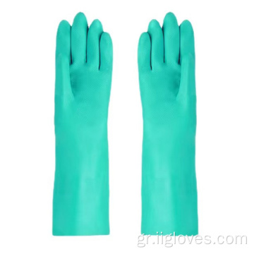 Καουτσούκ βαρέως τύπος Ασφάλεια χημικά ανθεκτικά γάντια νιτρίλια
